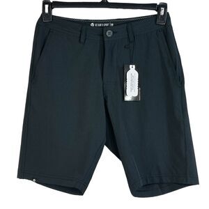 BC Surf & Sport Mens Hybrid Shorts Recycled Las Olas Water Repellent Black New